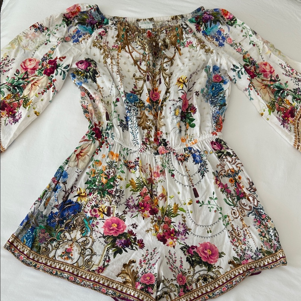 Camilla White Floral Kids Playsuit kids14
